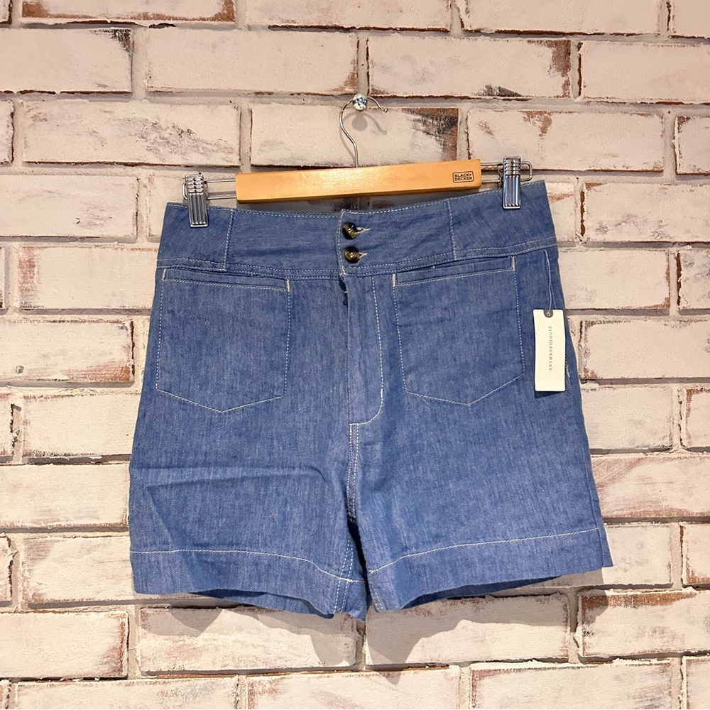 Pilcro Anthropologie Ella Tailored Denim Shorts NEW